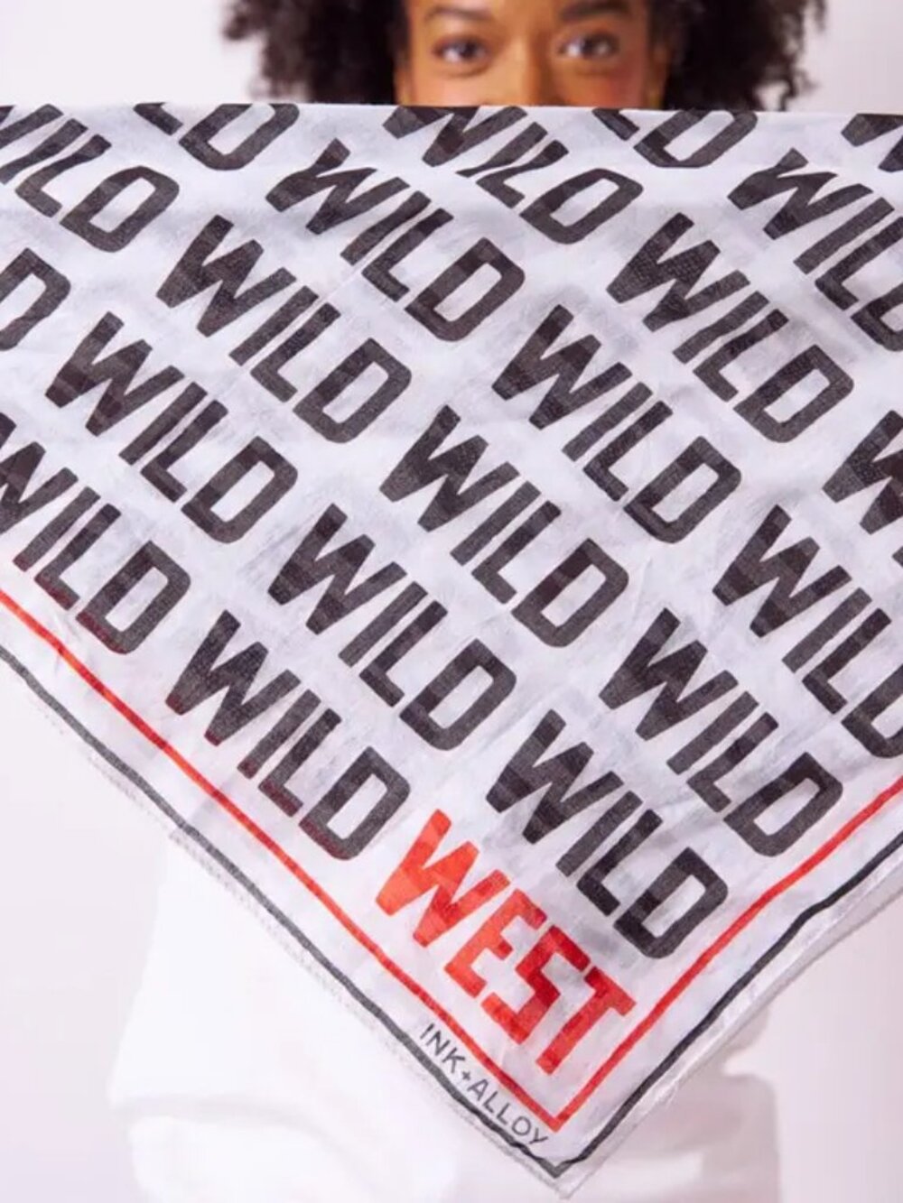 Ink Alloy Carson Wild West Print Scarf 21x21  NEW